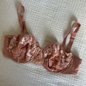 EUC Soma Unlined Embraceable Balconette Lace Bra